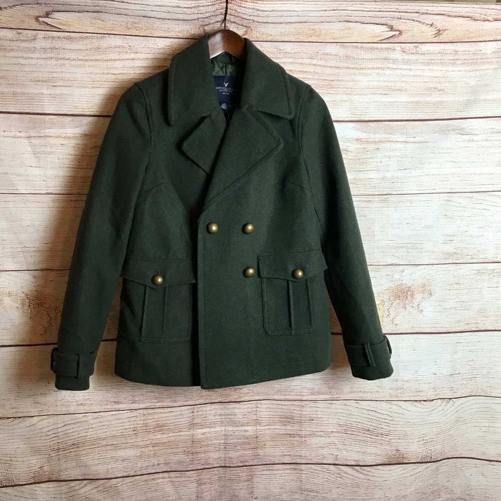 American Eagle | S | Olive Green Pea Coat